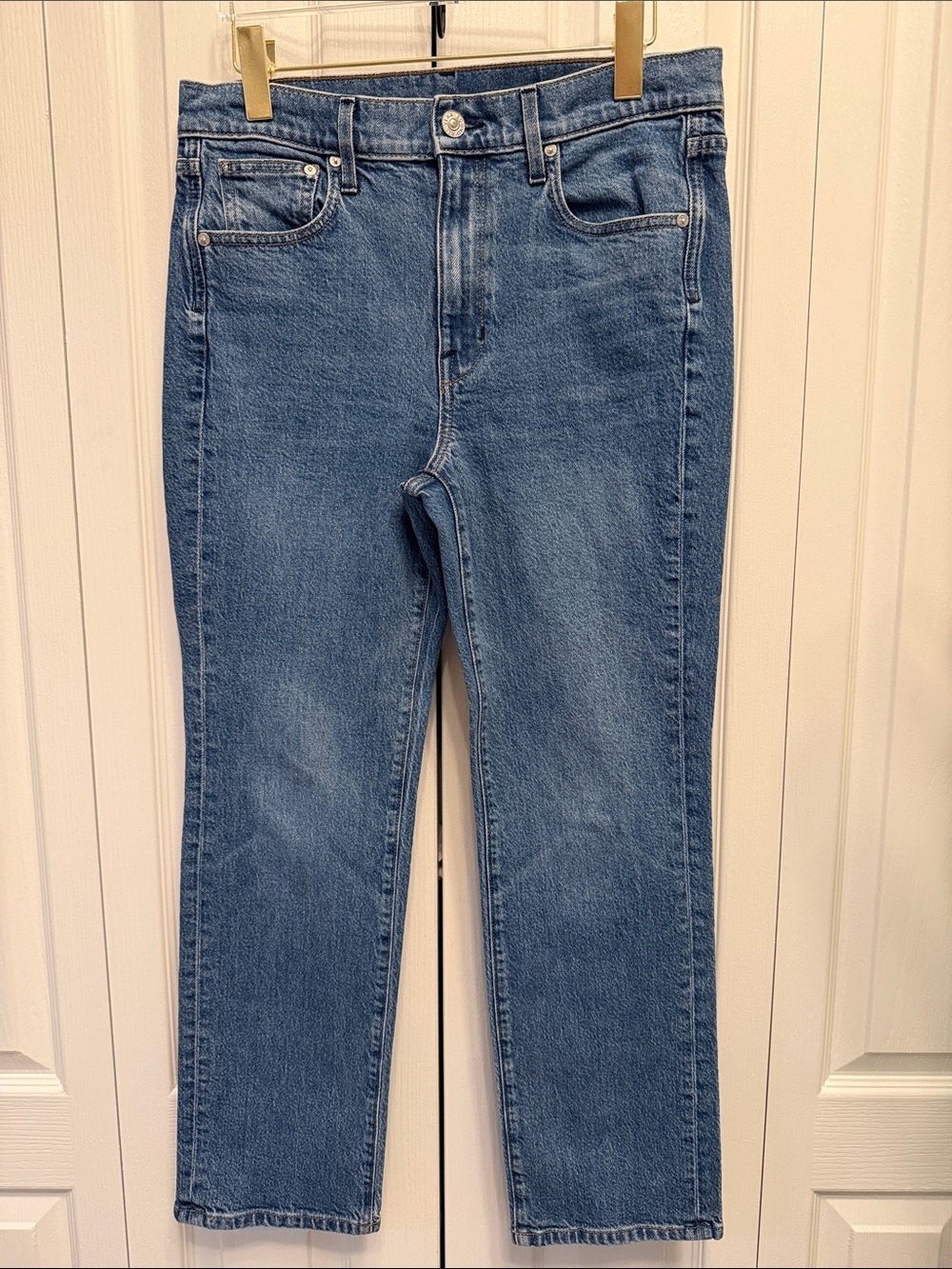AYR The LaLa High Rise Straight Leg Jeans Medium Wash Size 30S